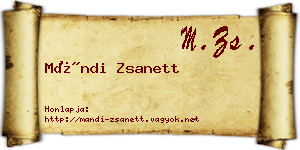 Mándi Zsanett névjegykártya