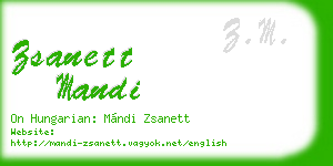 zsanett mandi business card